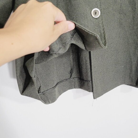 Gloria Vanderbilt Green Gray Three Button Business Causal Blazer Plus Size 18 - Picture 5 of 10